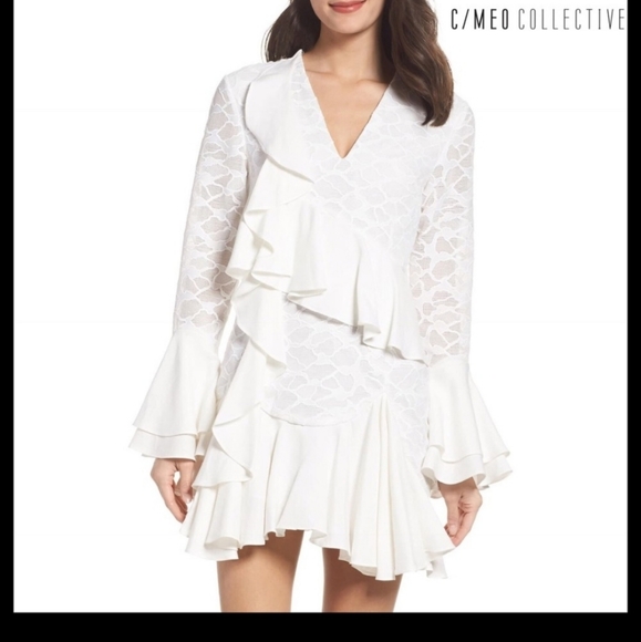 C/MEO COLLECTIVE  RUFFLE DRESS - Picture 4 of 5